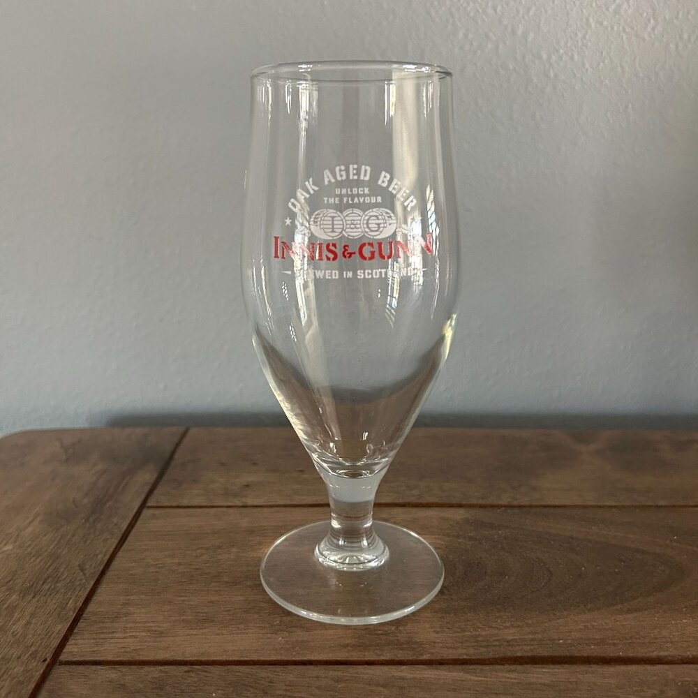 Innis & Gunn Oak Aged Beer Glass‎ Brewed in Scotland Stemmed Goblet